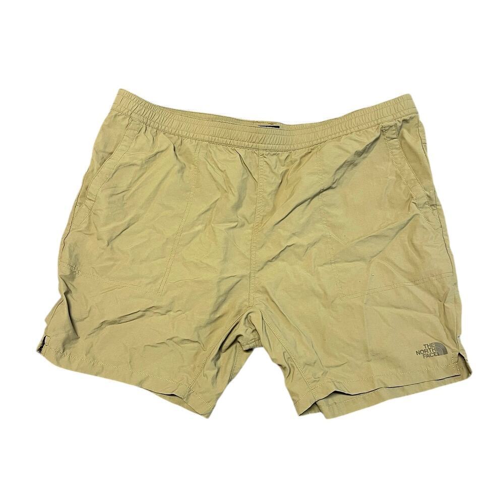 The North Face Men's Nylon Shorts Khaki/Brown Elastic Waist Drawstring XXL